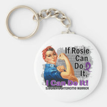 If Rosie Can Do It Sjogren's Syndrome Warrior Keychain