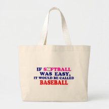 If Softball Was Easy.... Canvas Bag