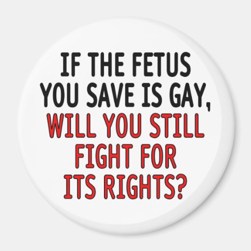 If the fetus you save is gay... magnet
