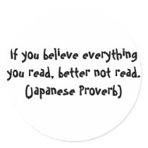 If you believe everything you read... stickers