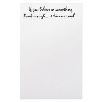 If you believe in something-stationery