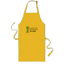 If You Think Im Cute You Should See My Kids Alien Apron