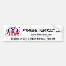 IFA Fitness Instructor Bumper Sticker