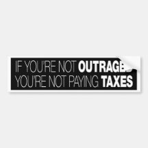 ifyourenotoutraged_blk_bmpstkr bumper stickers