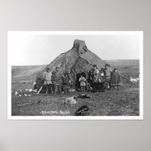 Igloo & Eskimo Family 1906 Poster