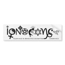 'IGNORANCE' BUMPER STICKER