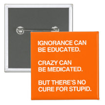IGNORANCE CAN BE EDUCATED BUTTON