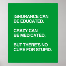 IGNORANCE CAN BE EDUCATED POSTERS