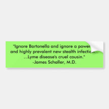 "Ignore Bartonella and ignore a powerful and hi... Bumper Stickers