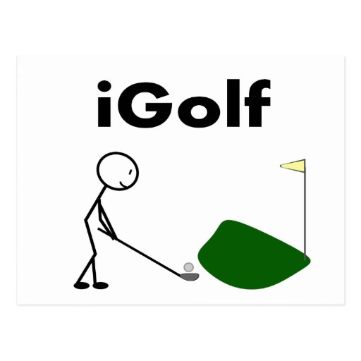 iGOLF stick person Post Cards
