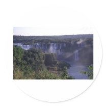 Iguacu Falls in Brazil and Argentina Round Sticker
