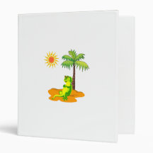 Iguana In The Desert 3 Ring Binder