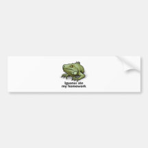 Iguanas ate my Homework Bumper Stickers