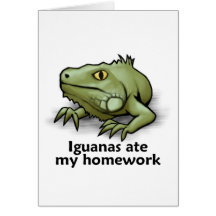 Iguanas ate my Homework Cards