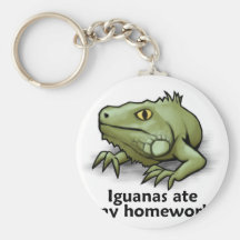 Iguanas ate my Homework Keychain