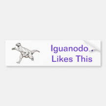 Iguanodon Likes This! Bumper Sticker