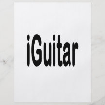 iguitar music musician black text custom flyer