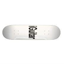 iguitar music musician black text skate decks