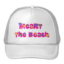 iHeart the Beach Mesh Hats