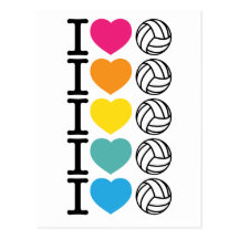 iheartvolleyball cartes postales