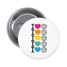 iheartvolleyball pinback button