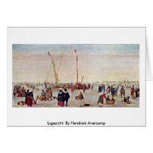 Ijsgezicht. By Hendrick Avercamp Card