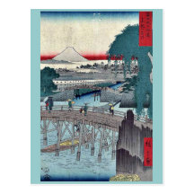 Ikkoku Bridge by Ando,Hiroshige Post Card