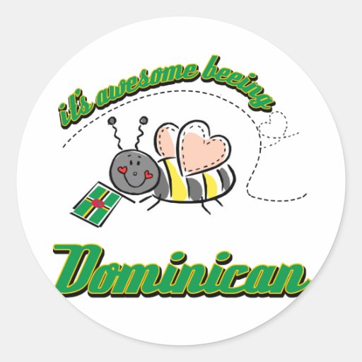 Il est être impressionnant dominicain autocollants ronds