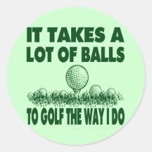 IL PREND BEAUCOUP DE BOULES POUR JOUER AU GOLF COM AUTOCOLLANTS