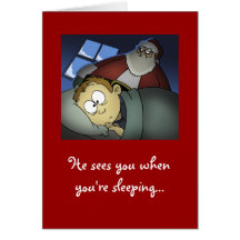 "Il vous voit quand vous êtes carte de Noël de som