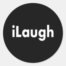 iLaugh Round Sticker