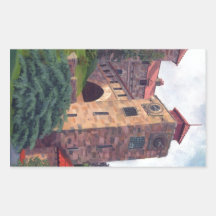 Îles du château 1000 de chanteur stickers rectangulaires