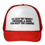 I'LL KEEP MY MONEY, FREEDOM, AND GUNS MESH HATS