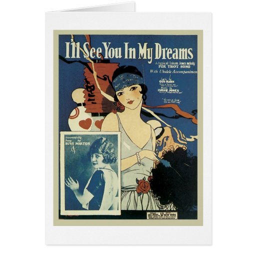 I'll See You In My Dreams Vintage Songbook Cover Cards