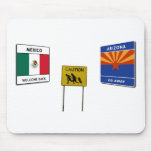 Illegal Border Crossing Sign mousepads