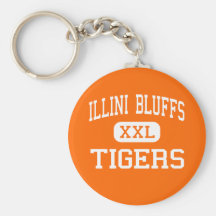 Illini Bluffs - Tigers - High - Glasford Illinois Key Chains
