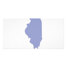 ILLINOIS a BLUE state Personalized Photo Card