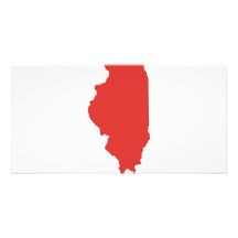 ILLINOIS - a RED State Personalized Photo Card