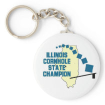 Illinois Cornhole Champion Keychains