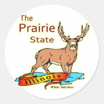 Illinois Prairie State Whitetail Deer Sticker