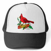 Illinois State Bird - Cardinal Trucker Hats