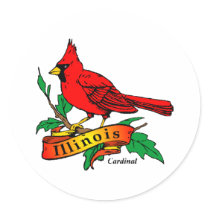 Illinois State Bird - Cardinal Sticker