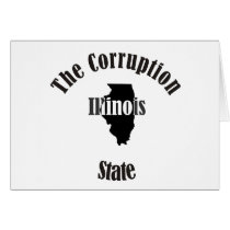 illinois the corruption state greeting cards