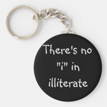 illiteracy key chain