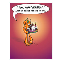 Illow Orange - Happy Birthday Postcard
