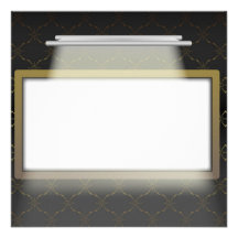 Illuminated Empty Frame Personalized Invite