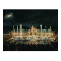 Illuminated Fountain Display Post Cards
