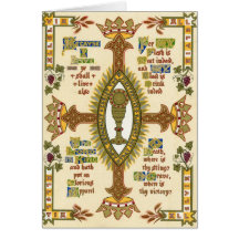 Illuminated Manuscript for Easter. Card
