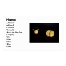 Illuminated Straw Bales Business Card