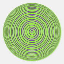 Illusion optique de chaux pourpre d'Oddisphere Adhésifs Ronds